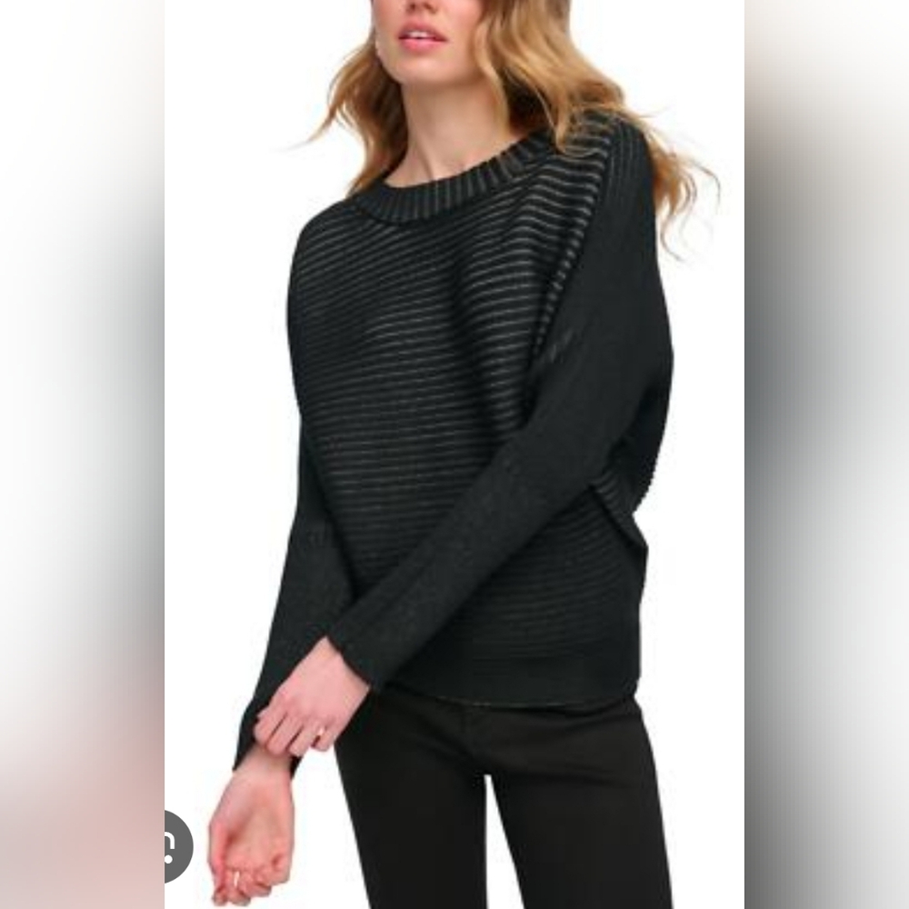 DKNY Jeans Ottoman-Rib Dolman-Sleeve Sweater